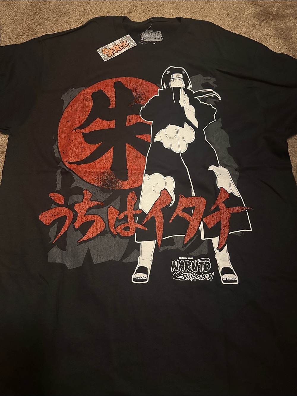 Naruto Shippuden Uchiha Itachi Graphic Tee - Black
